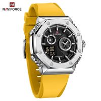 Reloj Naviforce Acero y correa de Silicona Amarilla NAV-93