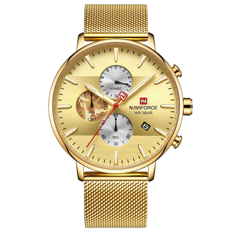 Reloj Naviforcce Acero Inoxidable Dorado NAV-113