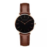 Reloj Hannah Martin Acero Oro Rosa y Cuero Marrón HAN-13