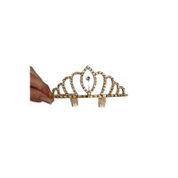 Corona tiara diadema dorada cumpleaños quinceañero novia fiesta princesa Tiana