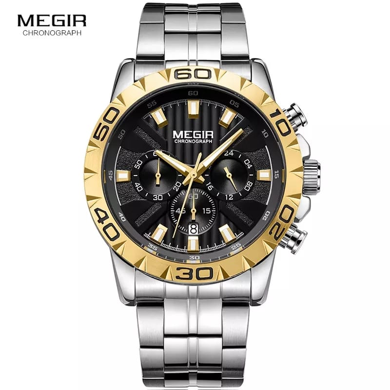 Reloj Megir Acero Plateado Dorado MEG-51