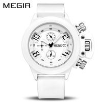 Reloj Megir Acero Blanco y Silicona Blanco MEG-17