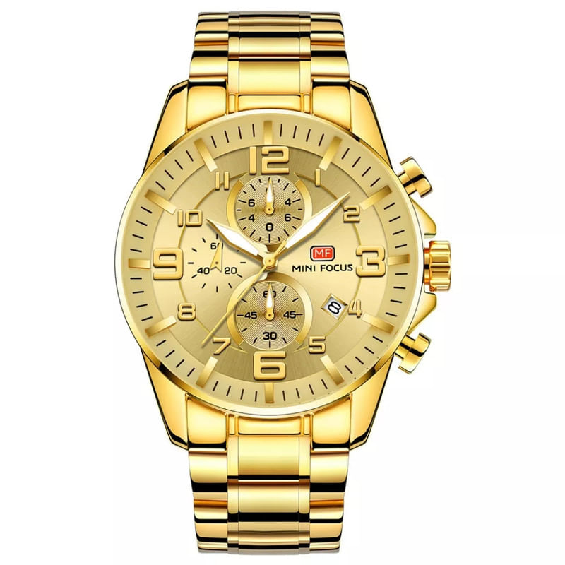 Reloj MiniFocus Acero Dorado MIN-25
