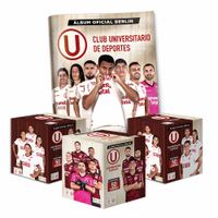 Álbum Club Universitario de Deportes 2023 Editorial Berlin Tapa Blanda + 3 Cajitas (150 Sobres)