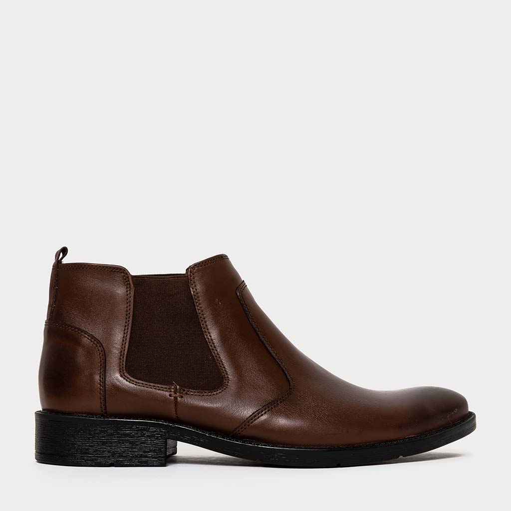 Botines De Vestir Renzo Renzini Hombres Rcf-034 Cuero