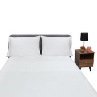 Juego de Sábanas 300 Hilos Blanco King