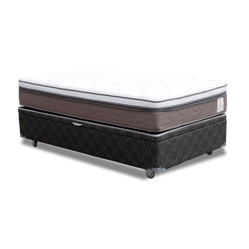 Boxet New Style 6 1.5 Plazas + 2 Almohadas Memory Max