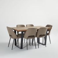 Juego de Comedor Marco Taupe 6 Sillas