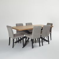 Juego de Comedor Max Gris 6 Sillas