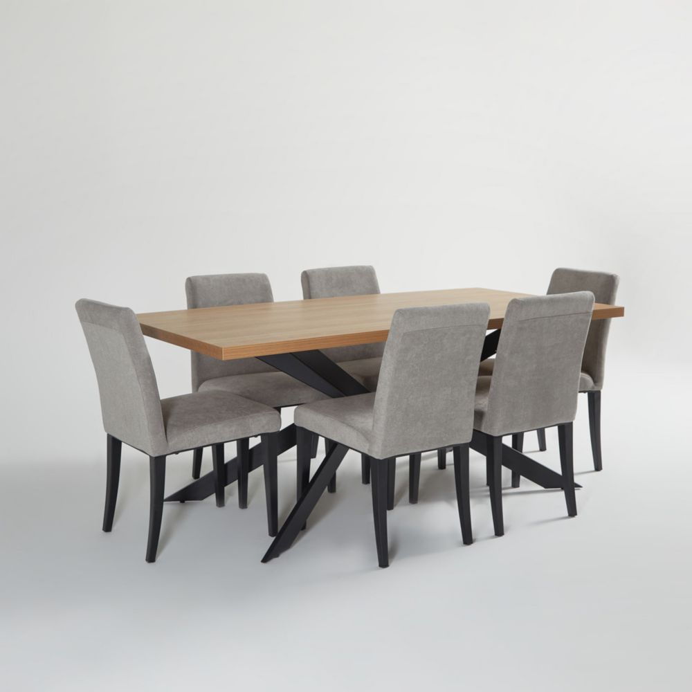 Juego de Comedor Max Gris 6 Sillas