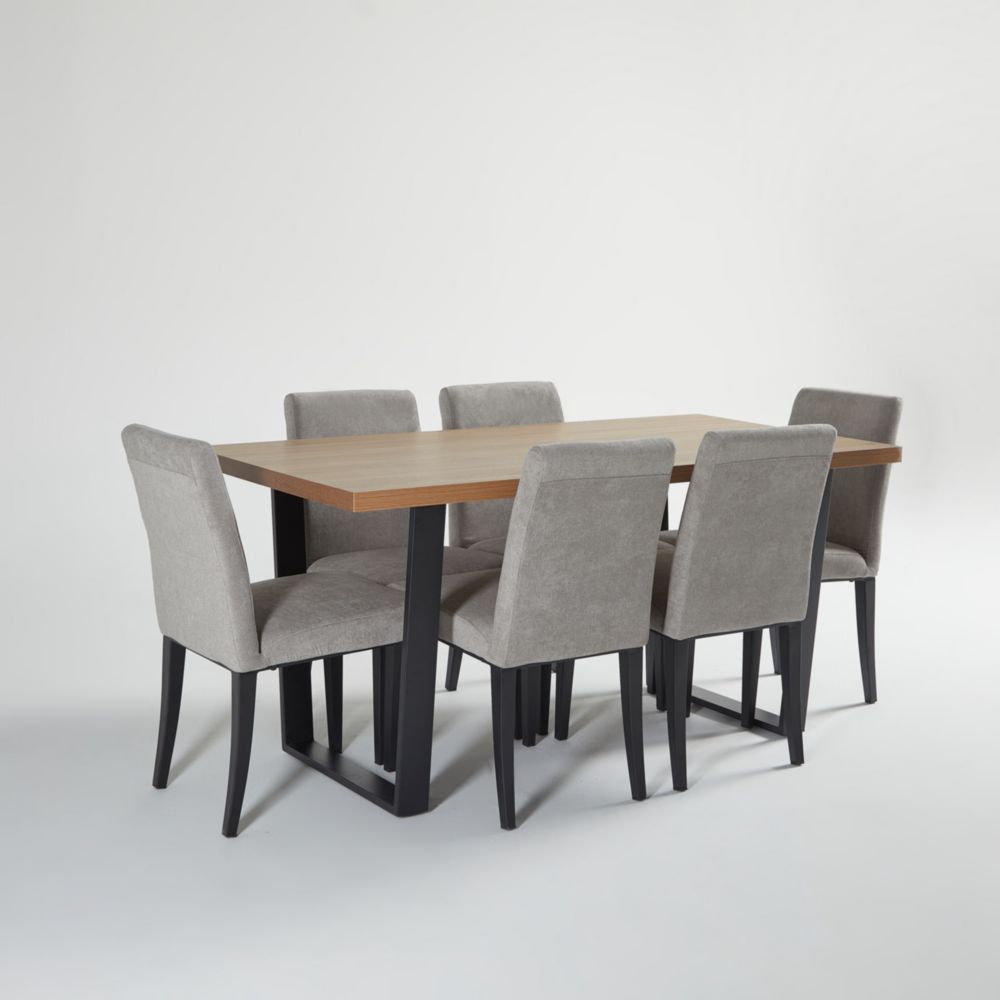 Juego de Comedor Marcelo Gris 6 Sillas