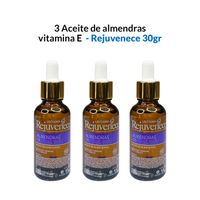 3 Aceite de almendras Vitamina E 30ml - Rejuvenece