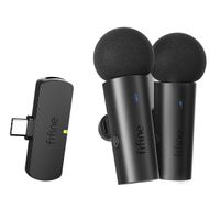 Fifine - Micrófono Lavalier M8 Wireless Type C Omnidireccional