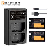 KIT DE CARGADOR + 2 BATERIAS LP-E6NH K&F CONCEPT - KF28.0021
