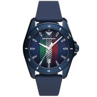 Reloj Emporio Armani Sigma Italy AR11263 Para Hombre Fecha Correa De Silicona Azul
