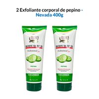 2 Exfoliante corporal de pepino 400g - Nevada