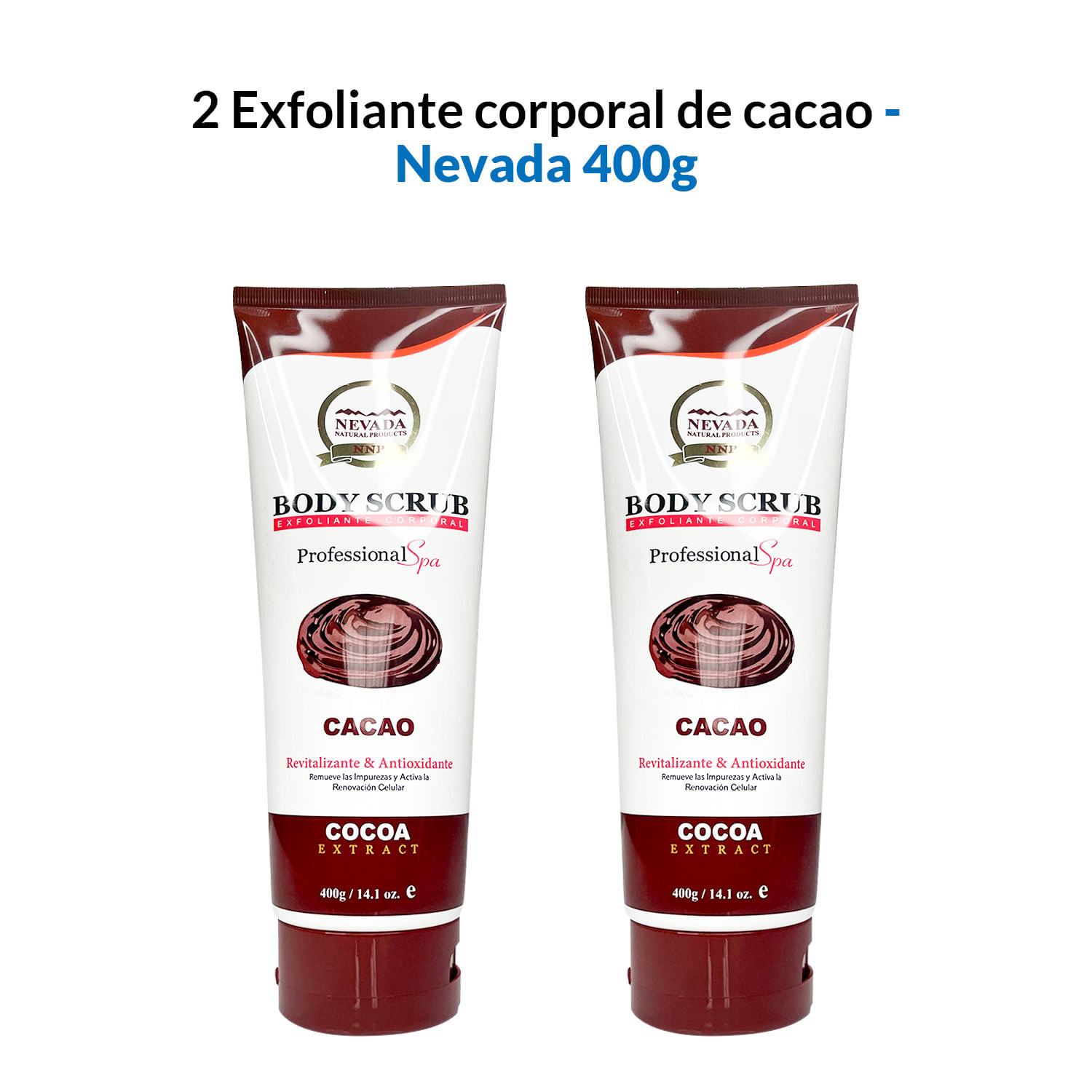 2 Exfoliante corporal de cacao 400g - Nevada