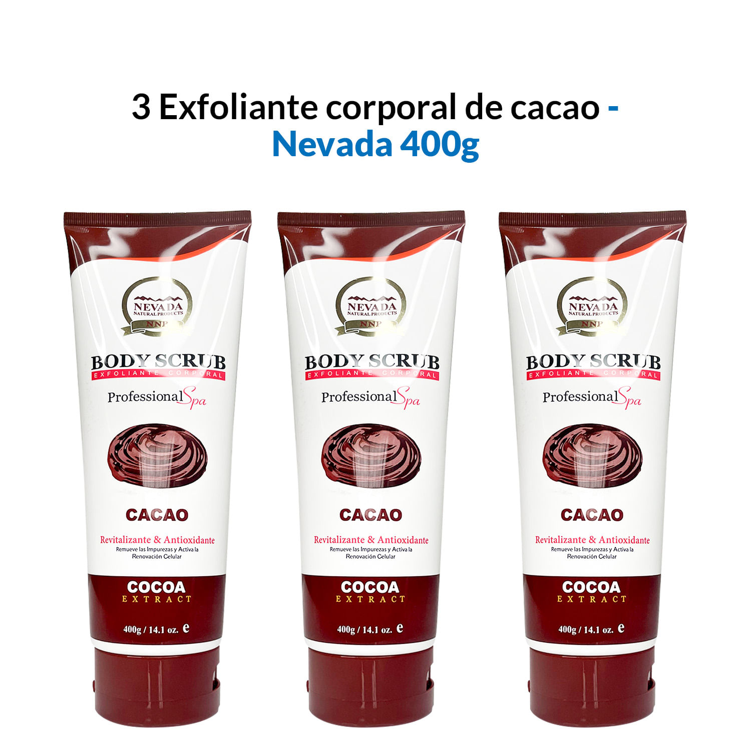 3 Exfoliante corporal de cacao 400g - Nevada