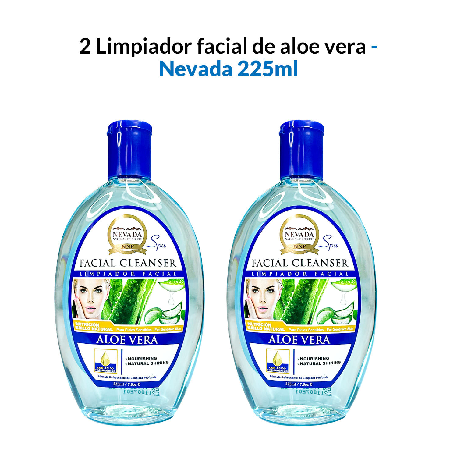 2 Limpiador facial de aleo vera 225ml - Nevada
