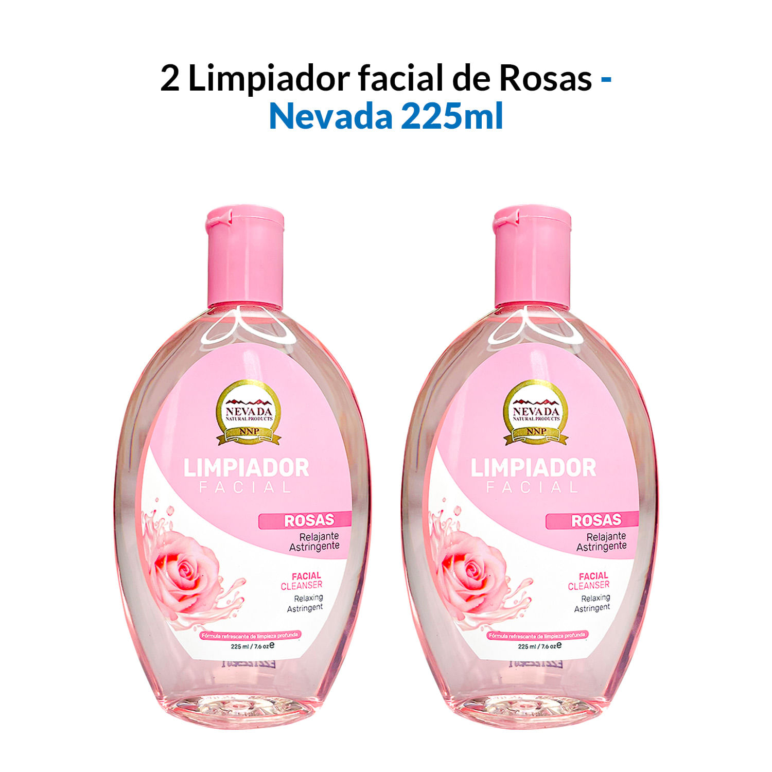 2 Limpiador facial de rosas 225ml - Nevada