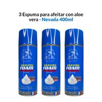 3 Espuma para afeitar con aloe vera 400ml - Nevada