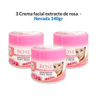 3 Crema facial extracto de rosa 140g - Nevada