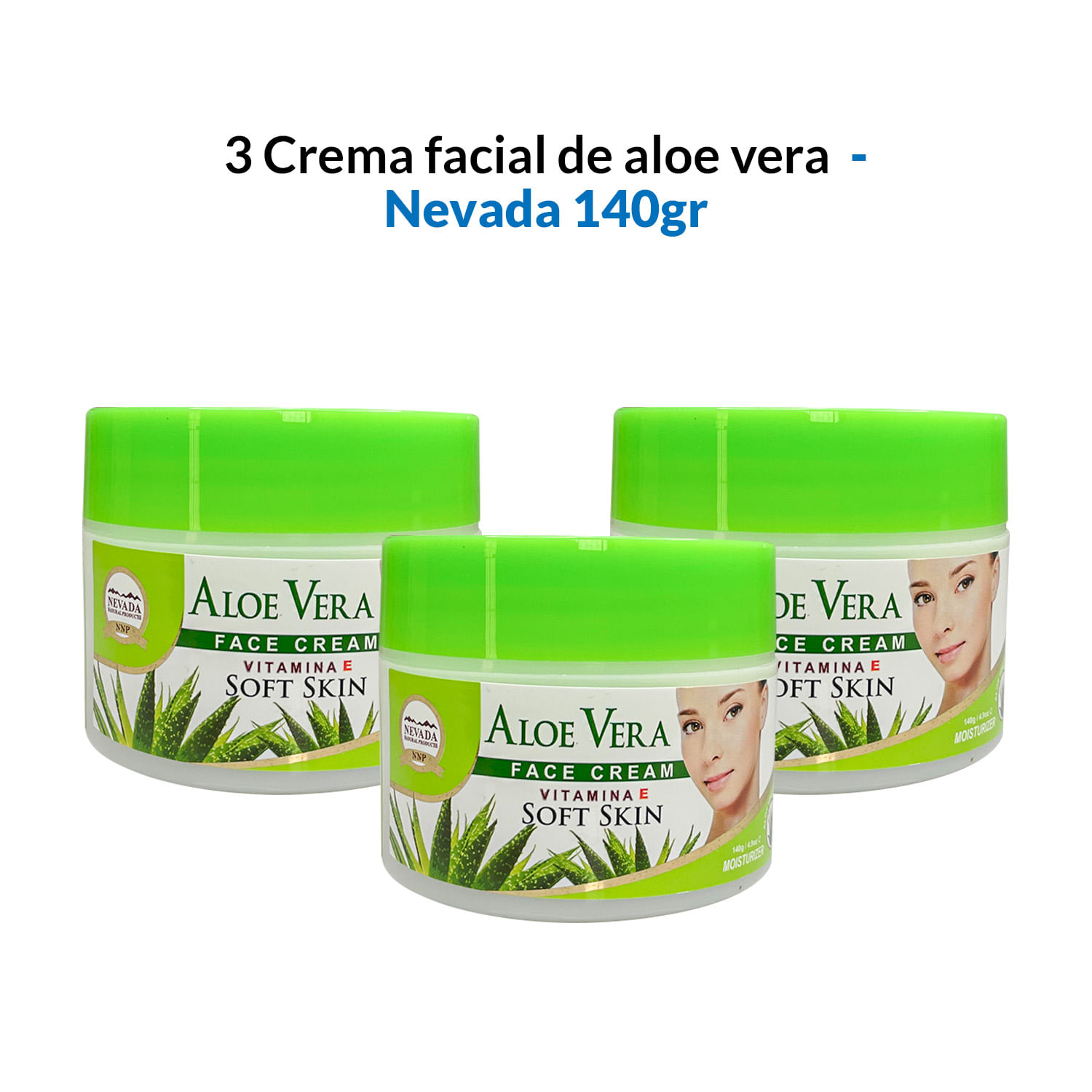 3 Crema facial de aloe vera 140ml - Nevada
