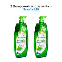 2 Shampoo extracto de menta 1.2lt - Nevada