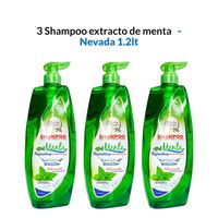 3 Shampoo extracto de menta 1.2lt - Nevada