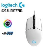 Mouse Logitech G203 Lightsync 8000 DPI RGB Blanco