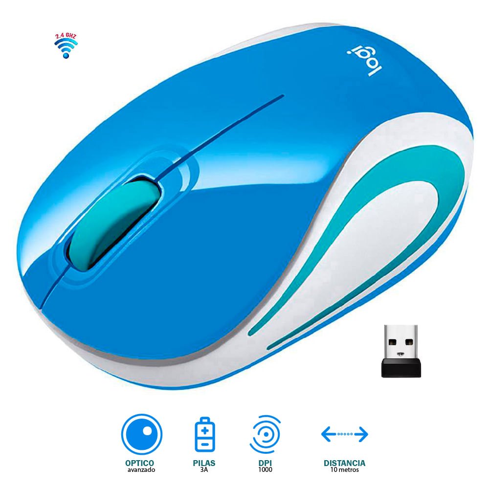 Mouse Logitech M187 Mini Blue