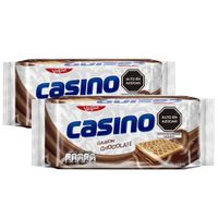 Pack Galletas CASINO Rellenas con Crema Sabor a Chocolate Paquete 6un x 2un