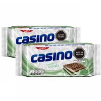 Pack Galletas CASINO Rellenas con Crema Sabor a Menta Paquete 6un x 2un
