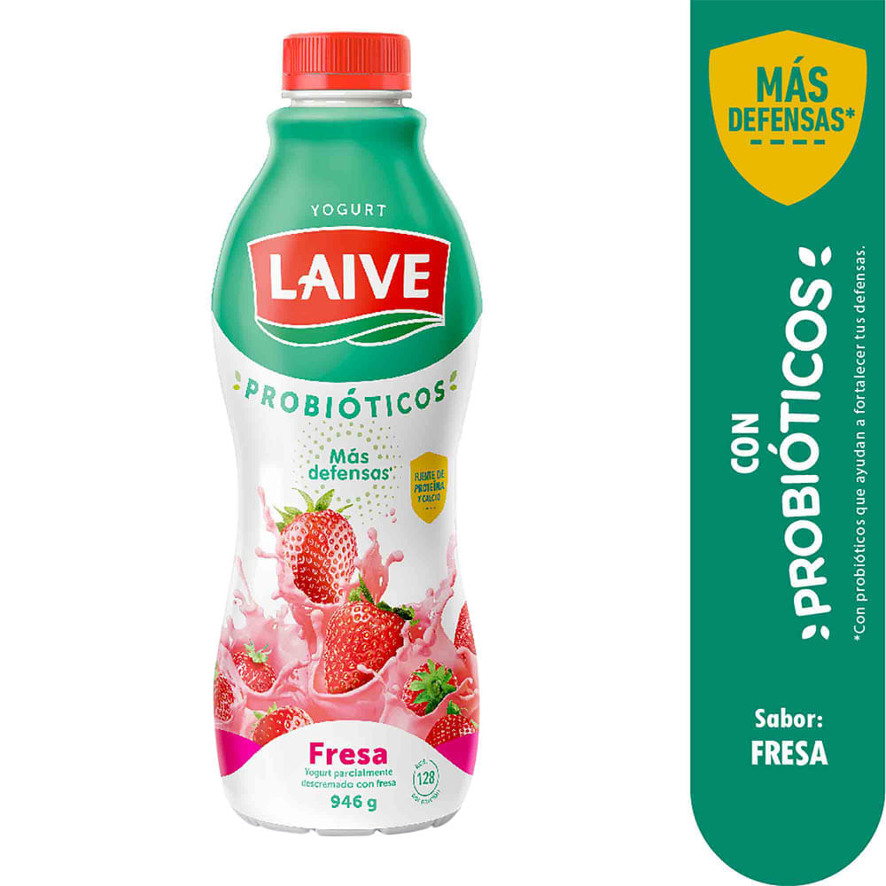 Yogurt Bebible LAIVE Bio Sabor a Fresa Botella 946g