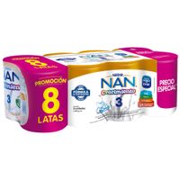 Formula Láctea NAN 3 Crecimiento Lata 390g Paquete 8un