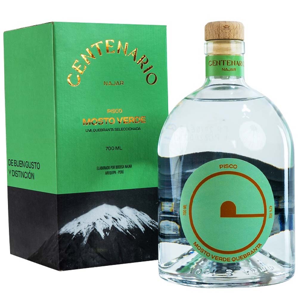 Pisco Mosto Verde NAJAR Centenario Botella 700ml