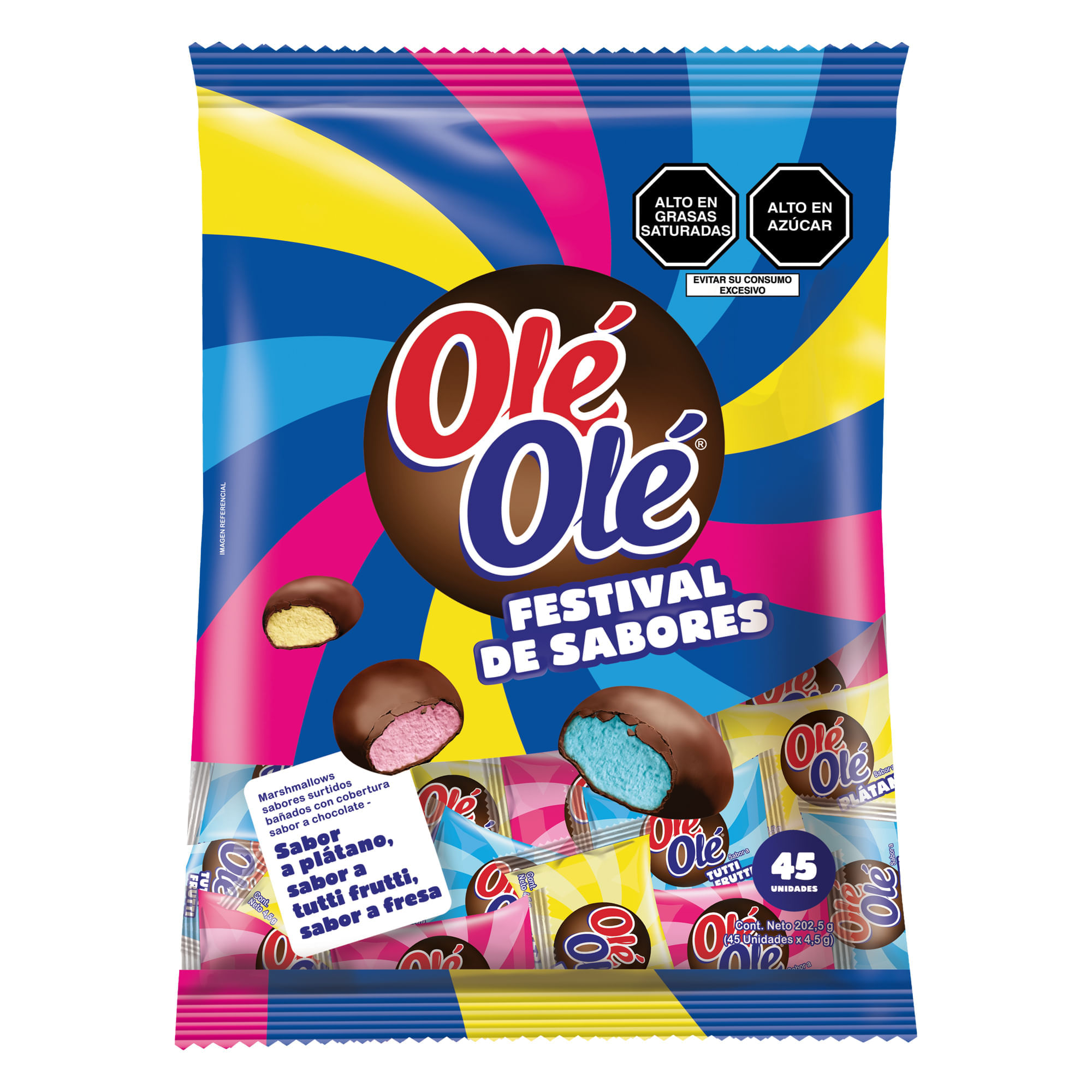 Marshmallows OLÉ OLÉ Festival Sabores Bolsa 45un