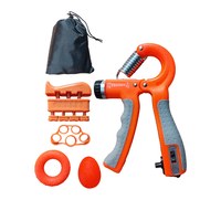 Hand Grip 60 Kg Contador + Kit Fortalecimiento De Agarre Orange