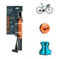 Mini Inflador bomba de aire 60 PSI manual TRUPPER bicicleta