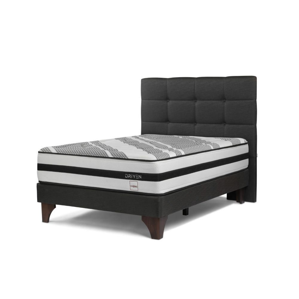Cama Driven 1.5 Plazas Resp Issey Grafito