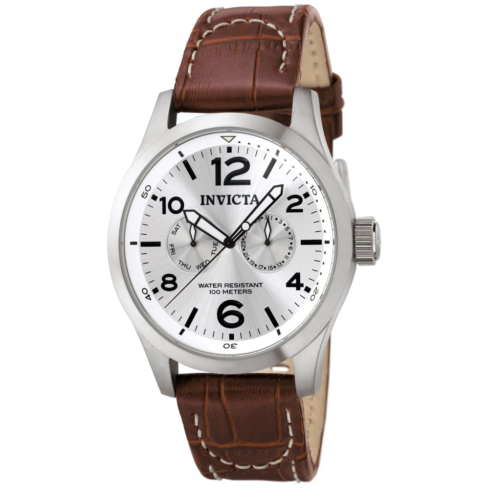 Reloj Invicta I-Force 0765 Multifuncional Acero Inoxidable Correa de Cuero Marrón