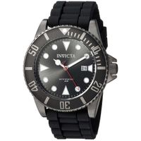 Reloj Invicta Pro Diver 90305 Fecha Acero Inoxidable Gunmetal Correa de Silicona Negro