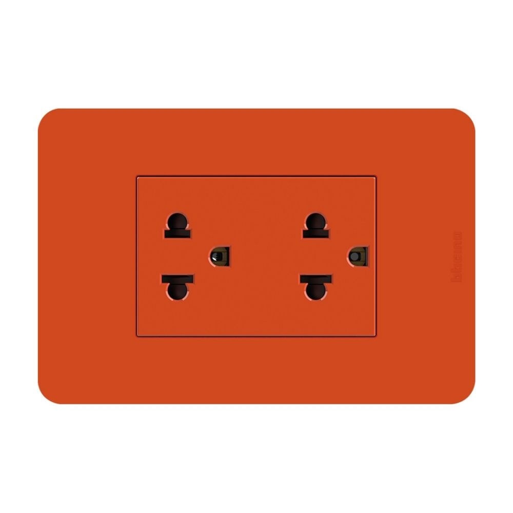 Tomacorriente Duplex Universal Lt Naranja Matix Go Bticino