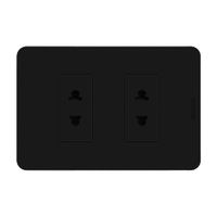 Tomacorriente Universal Doble Negro Matix Go Bticino