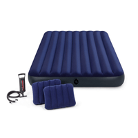 Colchón Inflable Queen Intex + Inflador + 2 Almohadas Camping
