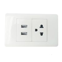 Tomacorriente CTIERRA mas toma doble USB placa ABATRON DELUXE