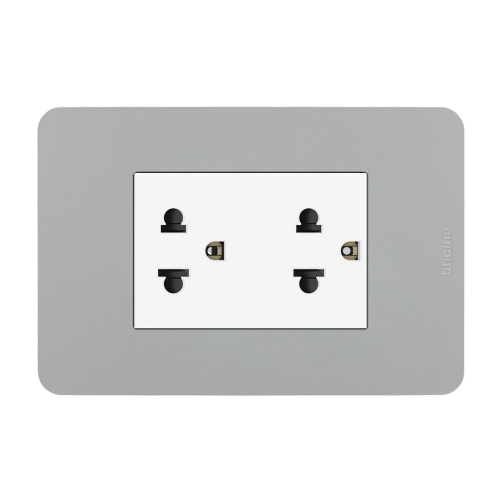 Tomacorriente Duplex Universal Lt Gris Matix Go Bticino