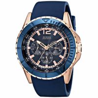 Reloj Guess U0485G1 Multifuncional Correa de Silicona Azul Dorado