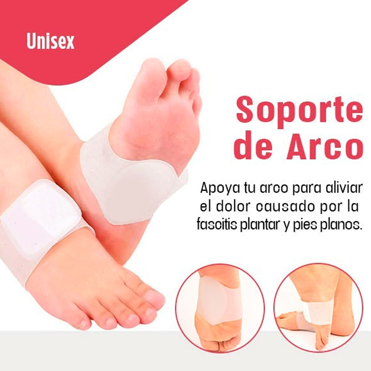 PLANTILLA SOPORTE ORTOPEDICO SILICONA GEL PARA LAZO ARCO DE PIE