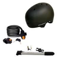 KIT DE PROTECCIÓN XCLUSIVE CASCO URBANO M, INFLADOR Y CADENA DE SEGURIDAD